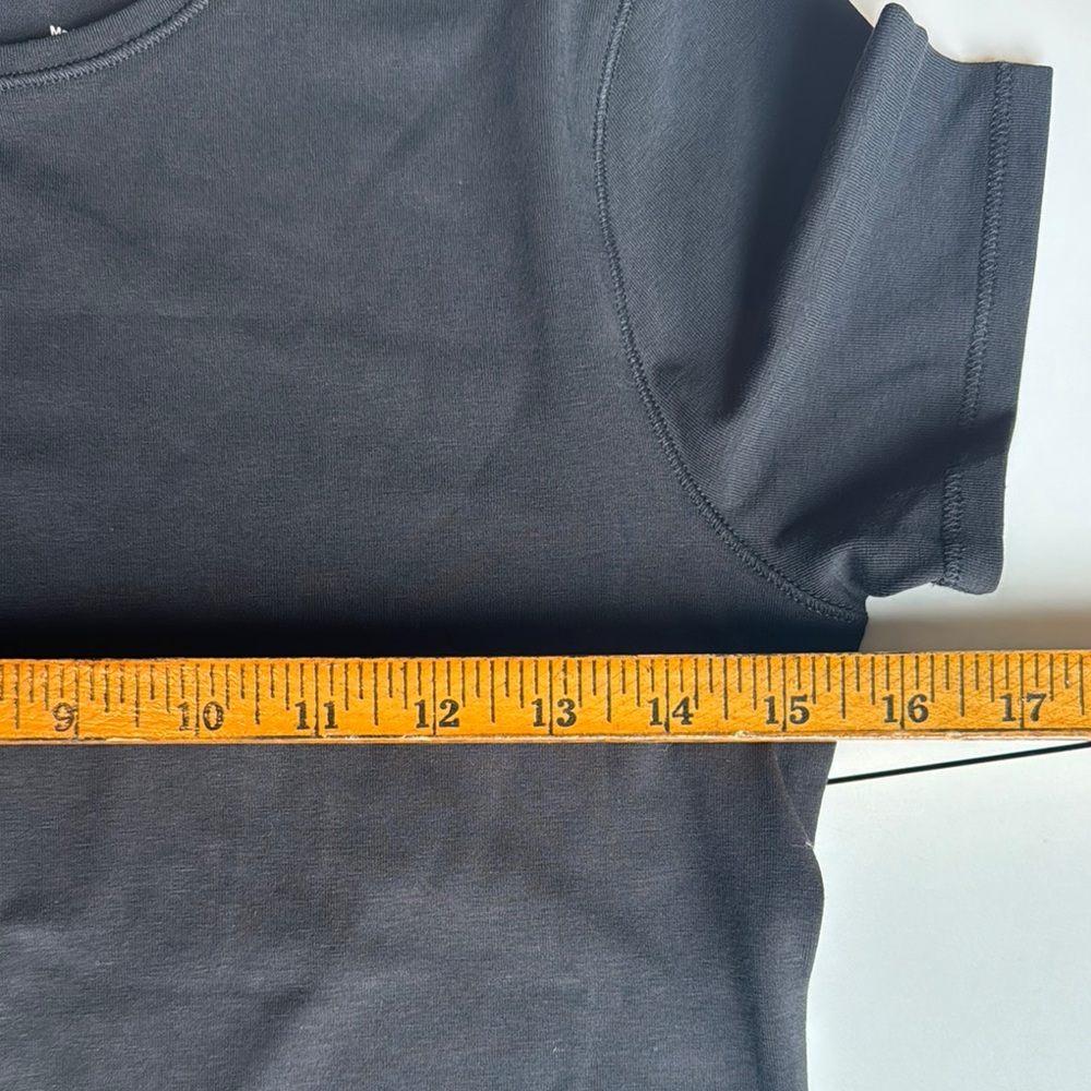 Everlane Form dress Black Sheath Midi Dress Crew Neck Short Sleeve xs - Picture 8 of 11